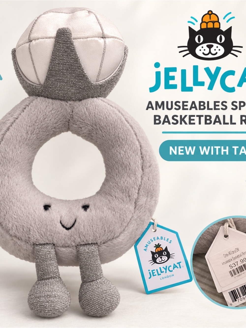 Jellycat Amuseables Diamond Ring Plush – New With Tags